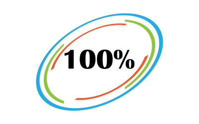 100-procentowa ikona symbolu logo wersja v63