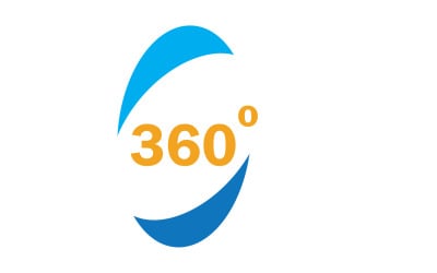 360 degree angle rotation icon symbol logo version v27