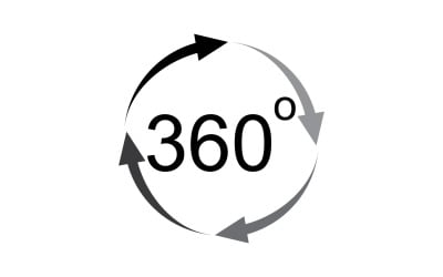 360 derece açı döndürme simgesi simgesi logo sürümü v14