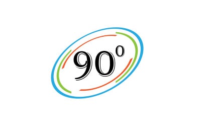 Ikona obrotu o 90 stopni, symbol logo v63