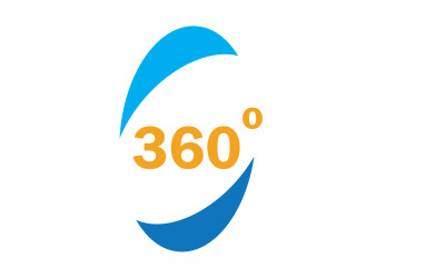 Rotación de ángulo de 360 grados icono símbolo logo versión v27