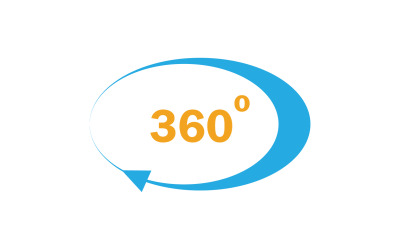 Versione logo simbolo icona rotazione angolo di 360 gradi v7