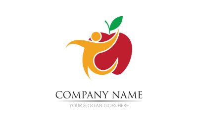Apple fruits  icon symbol logo version v34
