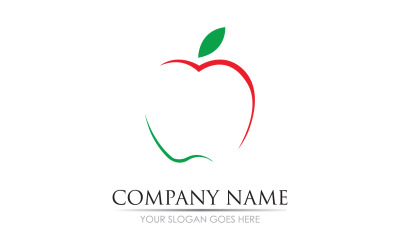 Apple fruits  icon symbol logo version v4