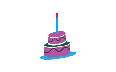 Doğum günü pastası logo simge sürümü v3