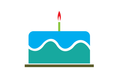 Ícono del logo del pastel de cumpleaños versión v15