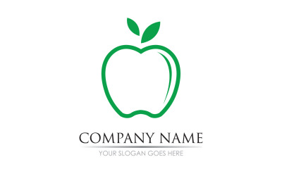 Ikona symbolu owoców jabłka, wersja logo v29