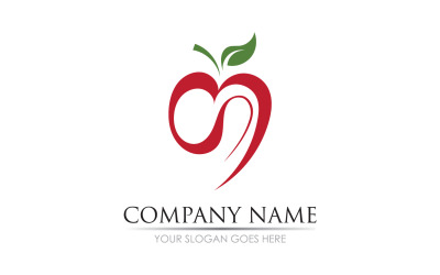 Ikona symbolu owoców jabłoni, wersja logo v41
