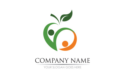 Logo simbolo icona frutta mela versione v50