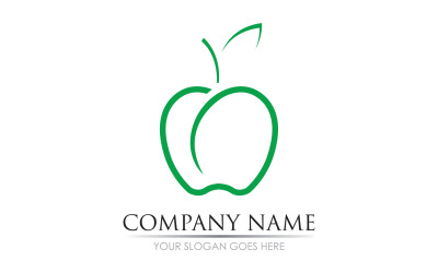 Pomme fruits icône symbole logo version v12