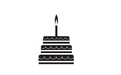 Birthday cake logo icon version v22