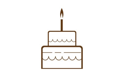 Birthday cake logo icon version v26