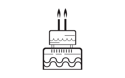 Birthday cake logo icon version v27