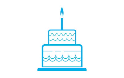 Birthday cake logo icon version v29