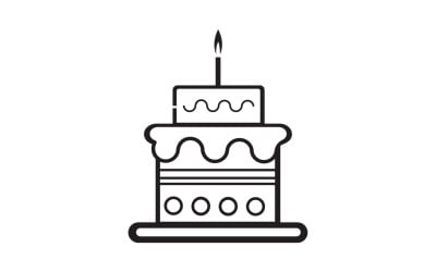 Birthday cake logo icon version v37