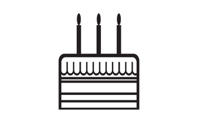 Birthday cake logo icon version v45