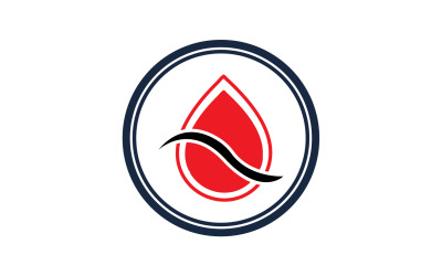 Bloddroppe ikon logotyp mall version v38