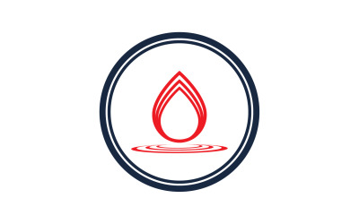 Bloeddruppel pictogram logo sjabloon versie v30