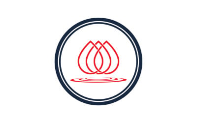 Blood drop icon logo template version v10