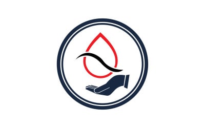 Blood drop icon logo template version v20