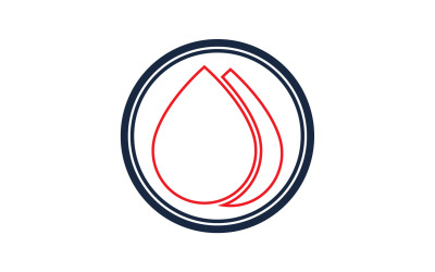 Blutstropfen-Symbol-Logo-Vorlage, Version v16