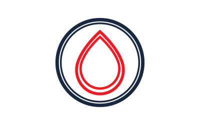 Blutstropfen-Symbol-Logo-Vorlage, Version v18