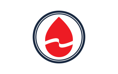 Blutstropfen-Symbol-Logo-Vorlage, Version v36