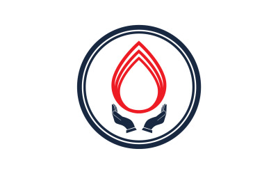 Blutstropfen-Symbol-Logo-Vorlage, Version v41