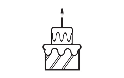 Geburtstagskuchen-Logo-Symbol, Version v28
