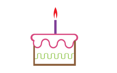 Icona logo torta di compleanno versione v30