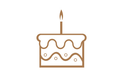 Icona logo torta di compleanno versione v33