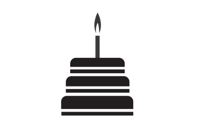 Icona logo torta di compleanno versione v39