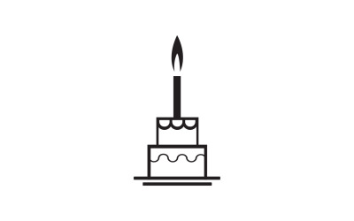 Icona logo torta di compleanno versione v60