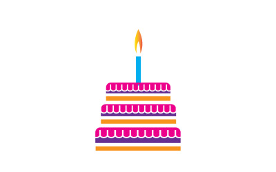 Icône du logo du gâteau d&amp;#39;anniversaire version v21