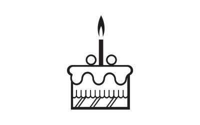 Icône du logo du gâteau d&amp;#39;anniversaire version v25