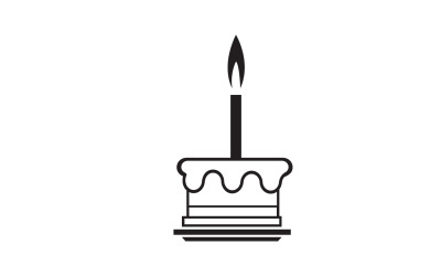Icône du logo du gâteau d&amp;#39;anniversaire version v56