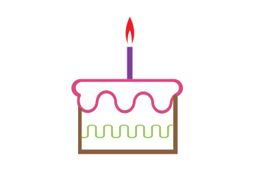 Icono del logotipo de la torta de cumpleaños versión v30