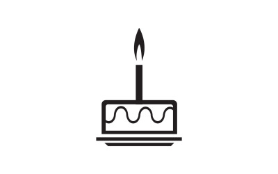 Icono del logotipo del pastel de cumpleaños versión v59
