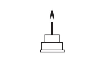 Icono del logotipo del pastel de cumpleaños versión v64