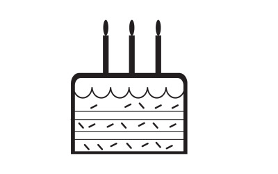 Ikona logo tortu urodzinowego wersja v46