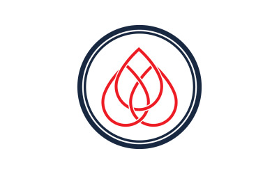 Modèle de logo d&amp;#39;icône de goutte de sang version v19