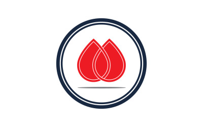 Modèle de logo d&amp;#39;icône de goutte de sang version v21