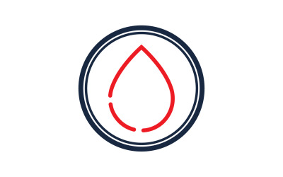 Modèle de logo d&amp;#39;icône de goutte de sang version v4