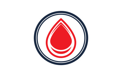 Modello logo icona goccia di sangue versione v11