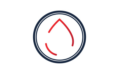 Modello logo icona goccia di sangue versione v1
