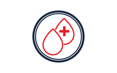 Modello logo icona goccia di sangue versione v22