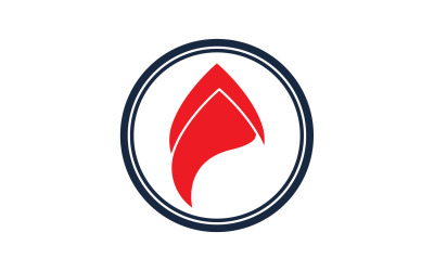 Modello logo icona goccia di sangue versione v24
