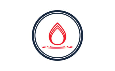 Modello logo icona goccia di sangue versione v30