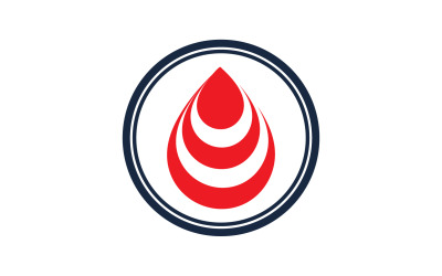 Modello logo icona goccia di sangue versione v31