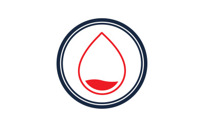 Modello logo icona goccia di sangue versione v32